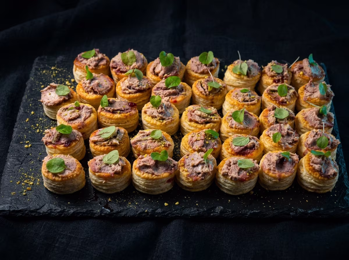 Брускеты с паштетом из утиной печени